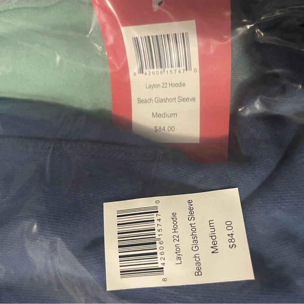NWT Kimes Ranch Men’s Layton 22 Gradient Blue and Green Hoodie in Beachglass - Picture 9 of 11